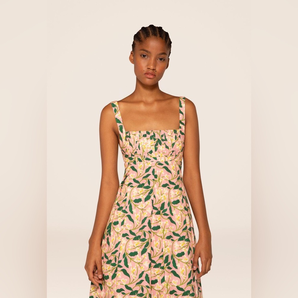 Agua by Agua Bendita Hortensia Dos Gardenias Rosa Midi Dress